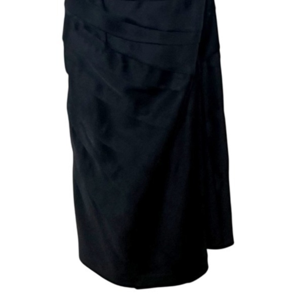 Gianni Bini NWT Black Satin Ruched Strapless Cocktail Dress Women's Size 0 Party - Picture 6 of 11